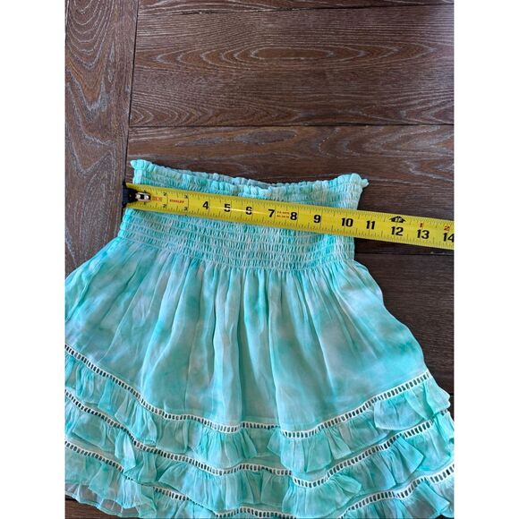 Ramy Brook Teal Tiered Mini Skirt Size XS - Picture 4 of 5